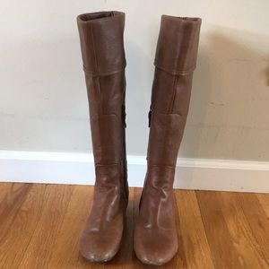 Rose gold Tall Leather Boots